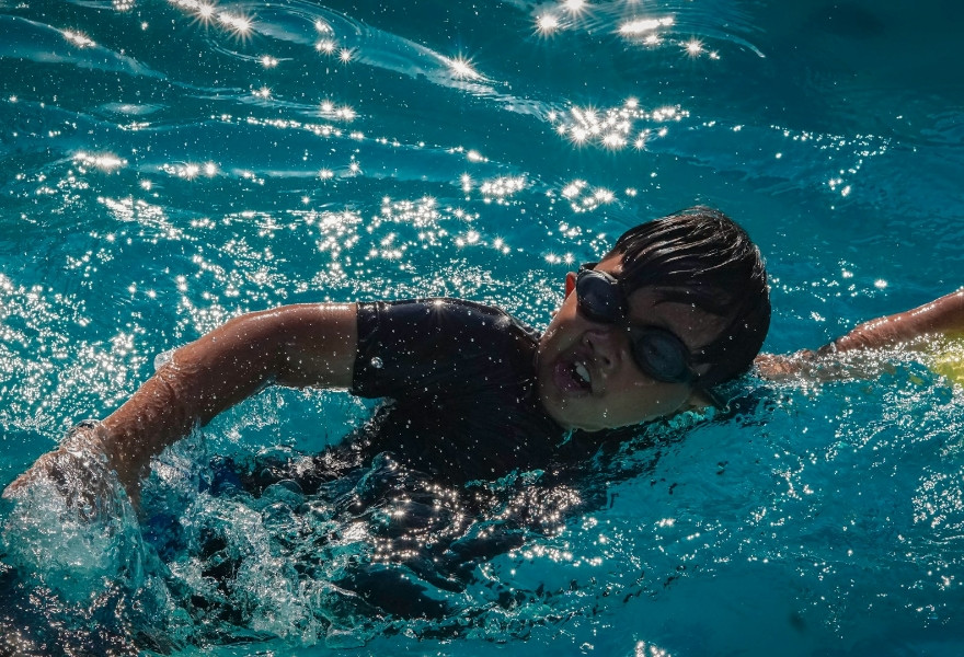 Boy Swimming
